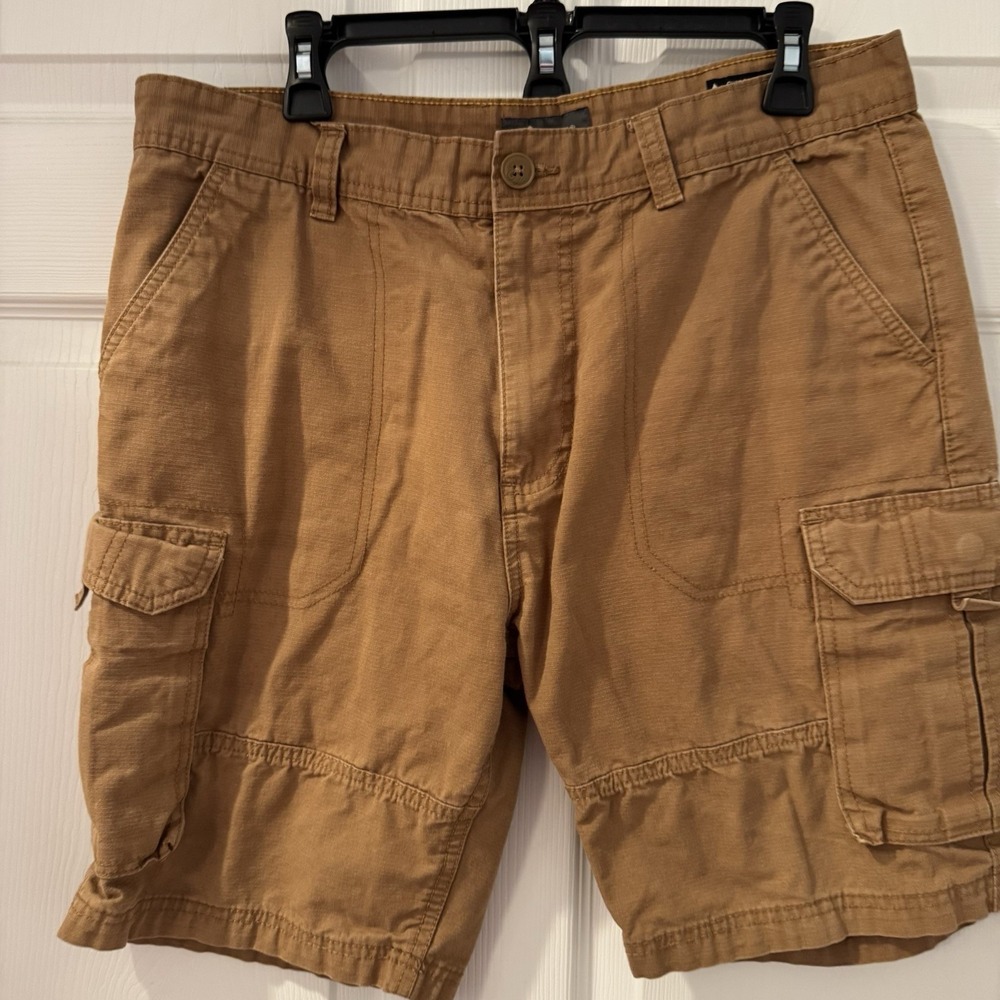 Primark Tech Cargo‎ Shorts Multipocket Brown  size 34" Waist Geek Work Gorpcore